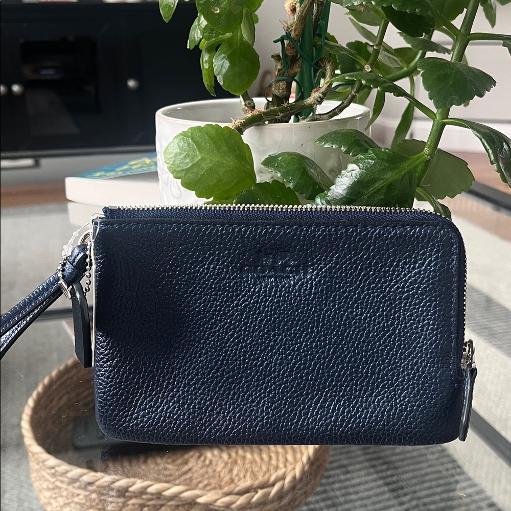 Coach Navy Blue Wristlet